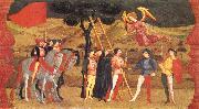 UCCELLO, Paolo Miracle of the Desecrated Host (Scene 4) aet oil painting on canvas